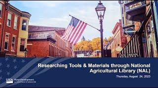 National Agricultural Library (NAL) Research Tools and Materials