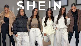 SHEIN WINTER TRY ON HAUL️ essentials to build a wardrobe, puffer coats, jeans, footwear + more