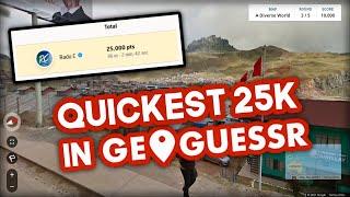 I FINALLY BEAT THE WORLD RECORD: Geoguessr 25k Speedrun on A Diverse World