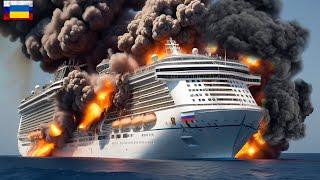 1 Minute ago! Russian Cruise Ship Full of North Korean Shells Destroyed by Guided Missile