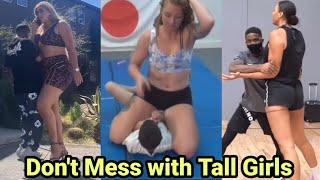 Don't mess with tall girls | tall woman short man | tall strong girls