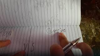 Plan  V.S   Cursive