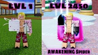 Becoming Donquixote Doflamingo Awakening The Spider Fruit In Blox Fruits