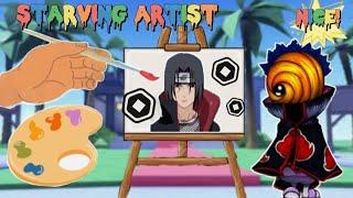 Starving Artist || How to draw Uchiha Itachi in Roblox Starving Artist ️