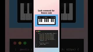 Create a simple working piano #HTML #CSS #JavaScript #CodingProject #TechTutorial #creativecoding