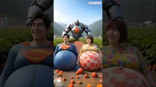 Evolution of Superman: Superman & woman sitting on dirty road with Giant robots #shorts#cute#cat