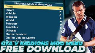 KIDDIONS MOD MENU | FREE DOWNLOAD TUTORIAL | BEST GTA V ONLINE NEW HACK 2024 |  UNDETECTED | GTA V