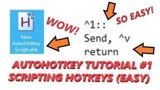 AutoHotKey Tutorial 1- Scripting Hotkeys/Macros