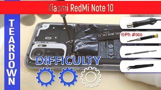 Xiaomi Redmi Note 10 M2101K7AG  Teardown Take apart Tutorial