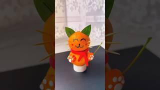 Orange on cat art || santra cat art || #catart #short