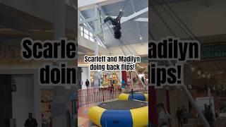 Watch Scarlett & Madilyn do BACK FLIPS @MadilynCurtis #backflip #shorts #scarlett