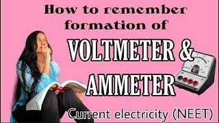 How to remember converting Galvanometer to AMMETER and VOLTMETER #shorts #neet #neetexam #exam