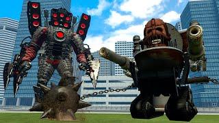 NEW ARMORED TITAN SPEAKERMAN VS NEW BLIND MACE SKIBIDI TOILET AND OTHER BOSSES In Garry's Mod!