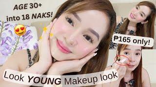 AGE 30+ into 18 Yrs Old Naks! PINKISH GLOW, Secret KO sa USONG makeup LOOK REVIEW (fresh look)