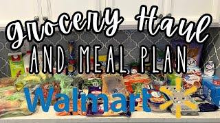 UNDER BUDGET!  Weekly Walmart Budget Grocery Haul & Meal Plan