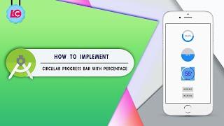 How to implement circular progress bar with percentage in Android Studio | Number progressbar in app