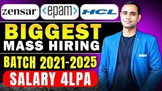 Zensar Official Hiring Announced | HCL & EPAM Official Hiring | Batch 2025-2021