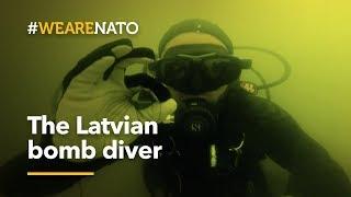 The Latvian diving for bombs - #WeAreNATO