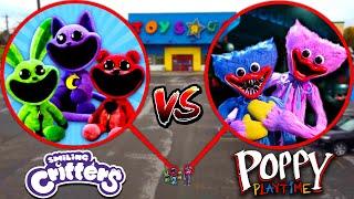 Drone Catches SMILING CRITTERS VS HUGGY WUGGY & KISSY MISSY AT TOY STORE! *POPPY PLAYTIME CHAPTER 3*