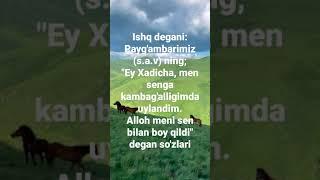 Alloh meni sen bilan boy qildi#ishq #baxt#paygambar #hadis #ibrat #inshaallah_inquilab #allohuakbar