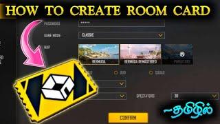 how to create room card in free fire tamil  // room card // free fire