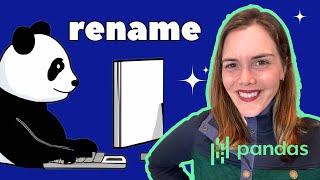 Rename columns in pandas // Change the name of Python pandas columns and rows