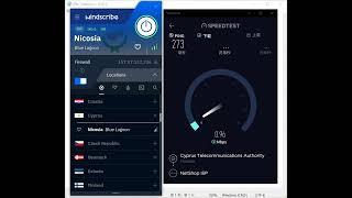 【Windscribe VPN】Review Cyprus Speed Test ️️️️