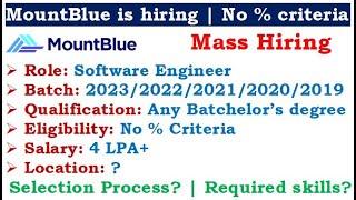 MountBlue is hiring 2023/22/21/20/19 batch | Required Skills? | Qualifications? #itjobs #jobs