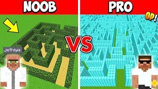 Minecraft NOOB vs PRO : GIANT MAZE BUILD CHALLENGE WITH JETHIYA.. | Carry Depie