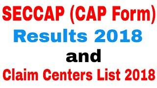 SECCAP Results 2018- CAP form Results 2018 and Claim form 2018 process