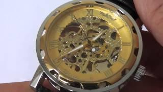 Часы Winner Skeleton Gold