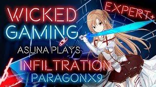 Beat Saber: Asuna plays Infiltration (ParagonX9) [Expert+][Stream Highlight]