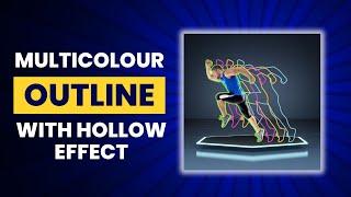 Multicolour outline with hollow effect in canva tutorial by DLC Ventures India