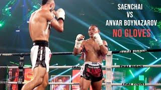 Saenchai vs Glory Fighter Anvar Boynzarov with No Gloves | Full Fight