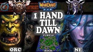 Grubby | Warcraft 3 TFT | 1.30 | ORC v NE on Turtle Rock - 1 Hand Till Dawn