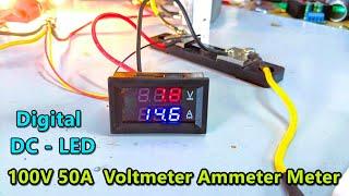 Digital LED DC Voltmeter Ammeter Meter (0-100V)/ (0-50A) Module | How to use Module | POWER_GEN