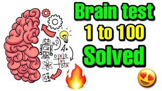 brain test trickey puzzle 1 to 100 levels solve 1 10 20 50 80 100 #shorts brain test level 45