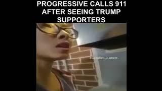 Defund Liberal Demands Cop Walk Her To Car Due To Trump Supporters!