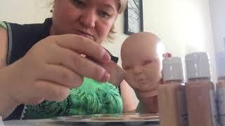 УРОКИ РЕБОРНИНГА . КУКЛЫ РЕБОРН . HOW TO MAKE YOUR REBORN DOLLS. УРОК 4 . ВТОРОЙ ЦВЕТ ТЕЛА .