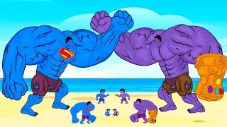 Evolution Of SUPERMAN HULK vs Evolution of THANOS HULK : Who Is The King Of Monsters?