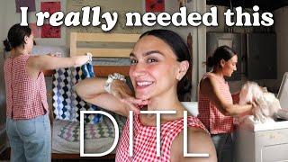 Calm + Productive Day at Home | Cleaning, Cooking, and Fitness Day in The Life