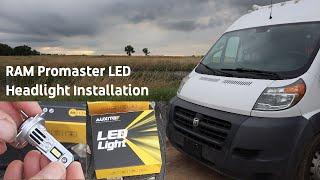 Dodge RAM Promaster installing and upgrading to AUXITO LED headlights H7