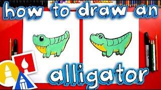 How To Draw A Cartoon Alligator