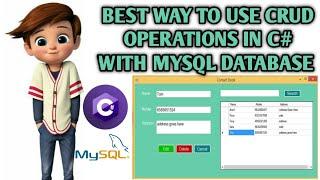 MySQL Database WinForms Crud demo VS 2022 | C# Create Read Update Delete with MySQL