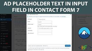 How to add Placeholder Text in any Input Field in Contact Form 7