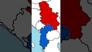 Serbia vs kosovo and albania #war #animation #map