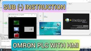 CX Programmer : SUB (-) Instruction Omron PLC With HMI CX Designer Simulation