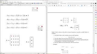 Lab 04 Mathcad 14: System of Equations