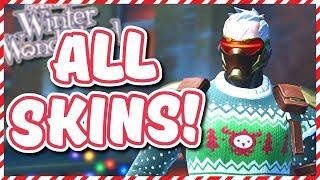 Overwatch - ALL 2019 WINTER WONDERLAND SKINS AND ITEMS