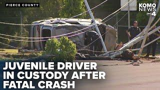 Fatal crash in Pierce County leads to street closure; juvenile driver in custody